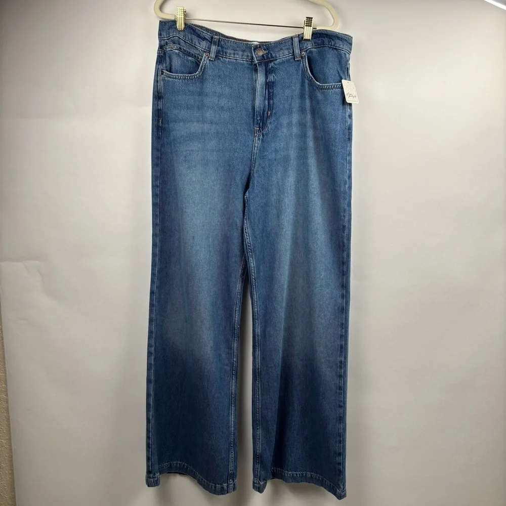 We The Free The Stride Jean Wide Leg Blue 31 NWT